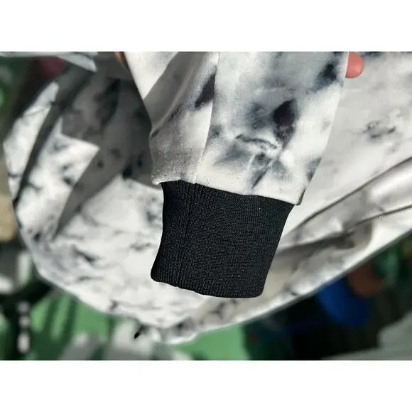 N1SQ Marble Print Zip-Up Jacket Streetwear - Picture 5 of 9